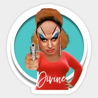 Divine - Pink Flamingos Sticker